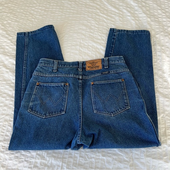 VTG 1970s Wrangler W-Pocket Straight Leg Jeans, Tagged 34x32 (Runs Small) - Picture 4 of 11